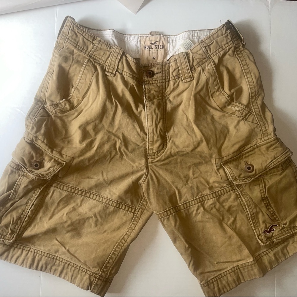 *HOLLISTER 32 Men Fatigue Army Green HEAVY
Cotton Long CARGO Shorts 6 Pocket